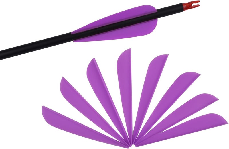 TY Archery 3 Inch Arrow Fletching Vanes Plastic Feather for DIY Archery Hunting Targeting Arrows(Pack of 50) - Image 1